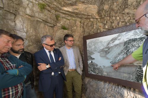 L'assessore FVG alle Autonomie Locali, Pierpaolo Roberti, in visita alla diga del Vajont